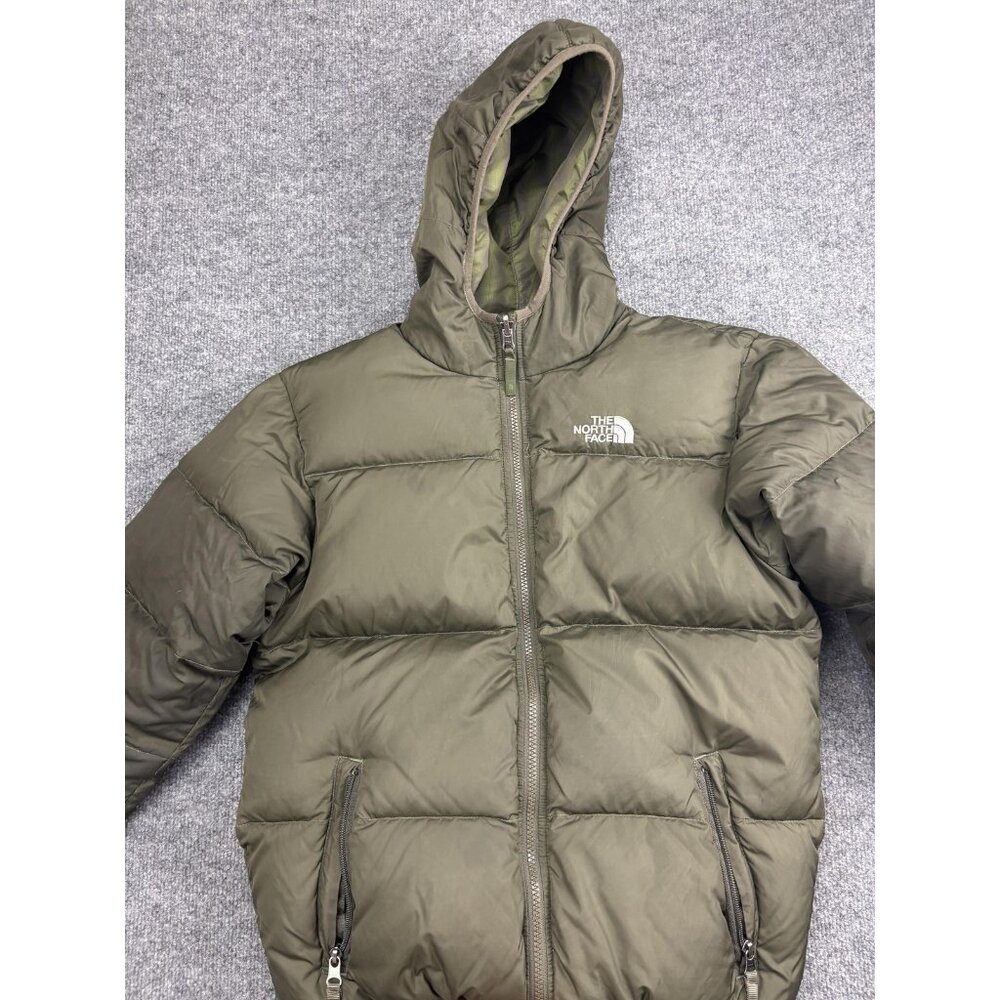 The North‎ Face 550 Jacket Youth Medium Large Hooded Down Puffer Reversible Ski